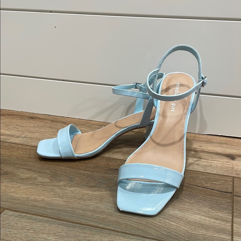 Madden Girl Blue Block Heel Sandals